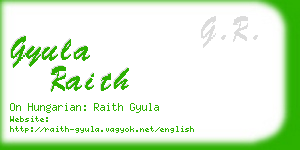 gyula raith business card